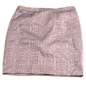 Gray with gray pattern skirt